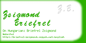 zsigmond briefrel business card